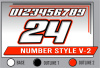 PRINTED NUMBER SET V-2